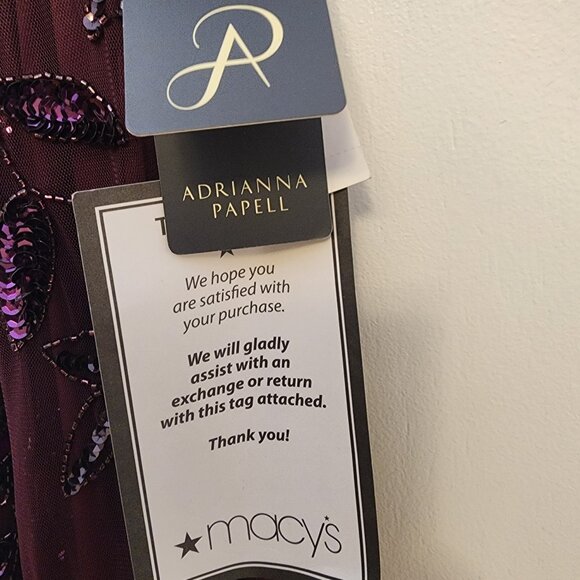 Adrianna Papell Embellished Flutter-Sleeve A-Line Dress Size 20W - Picture 3 of 5